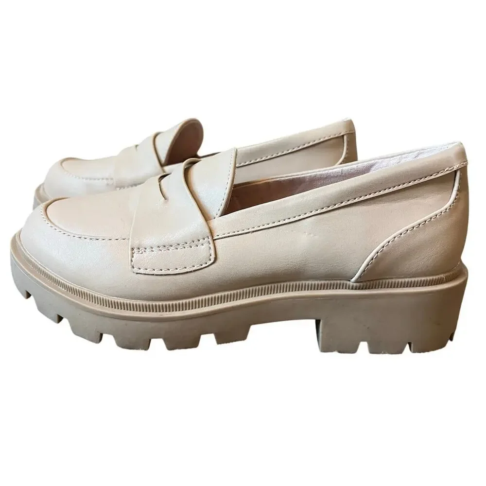 Girls Sonoma Goods for Life Larue Loafer Shoe, Size 2, Blush, Slip On, Chunky